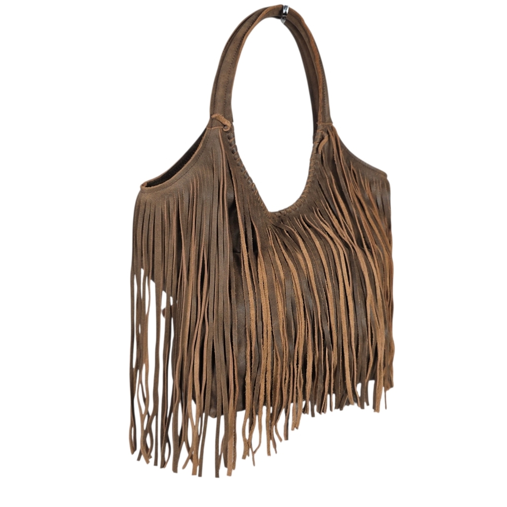 Jennifer Haley Fringe Leather Bag Large - Picture 3 of 10